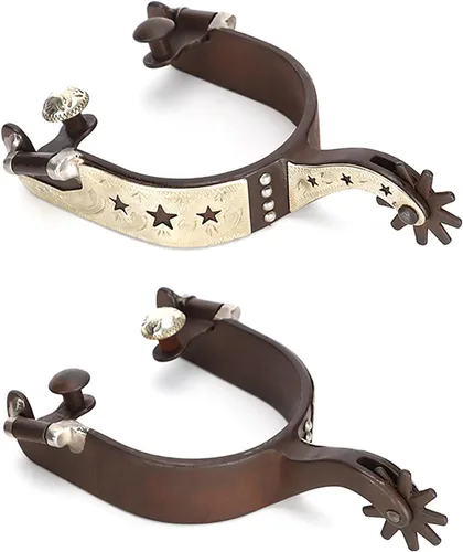 Jeanoko Espuelas de vaquero para hombres/mujeres, equitación a caballo, botas de espuelas de acero de bajo carbono, escultura de mano, elegante,