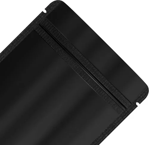 Miniatura 5 de 100 bolsas de sellado con cremallera resellables de papel metálico de color transparente esmerilado para ventana (negro, soporte 2 onzas)