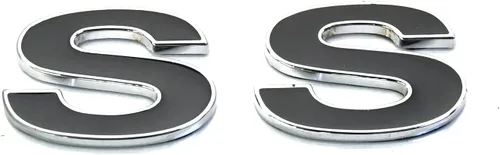 SSDD 2 piezas (par) SS Fender Emblemas de repuesto para 96-02 Camaro SLP SS Badge Nueva reproducción 12369966R (negro/cromo) CH-SS