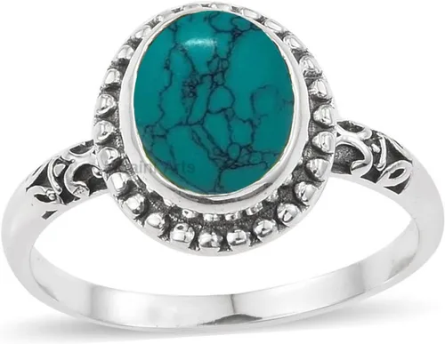 Miniatura 31 de Anillo de plata de ley 925 para mujer, anillo único de gema ovalada hecho a mano