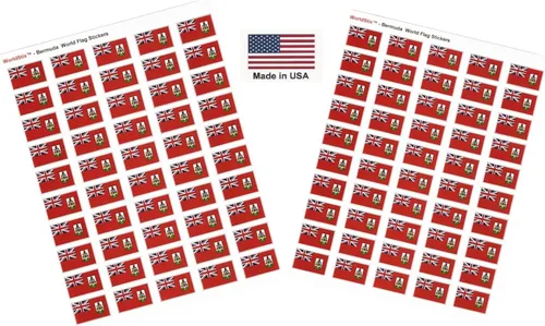 Miniatura 87 de 100 calcomanías de la bandera de Alaska; 1.5" x 1" hechas en Estados Unidos, calcomanías autoadhesivas de la bandera del estado para álbumes