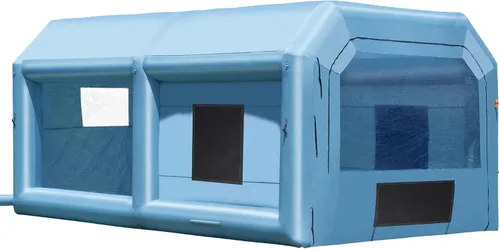 Miniatura 13 de VEVOR - Carpa inflable para pintar con pistola de 13x10x9 pies, cabina de pulverización inflable, carpa de pistola de pintura para automóviles