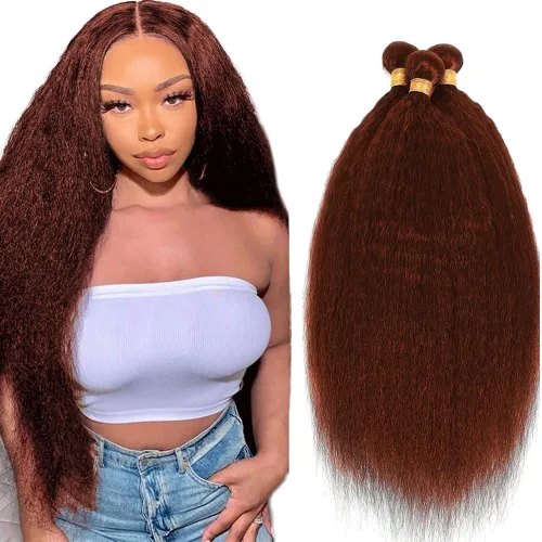 Miniatura 128 de Color 30 paquetes de cabello humano marrón onda del cuerpo paquetes 8 10 12 pulgadas brasileño virgen Remy extensiones de cabello humano doble trama