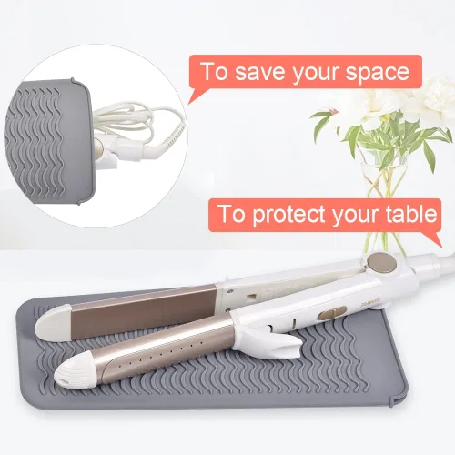 Miniatura 3 de IKOCO Guantes de calor para peinar el cabello, guantes resistentes al calor con bolsa de silicona para rizador, plancha plana, alisador