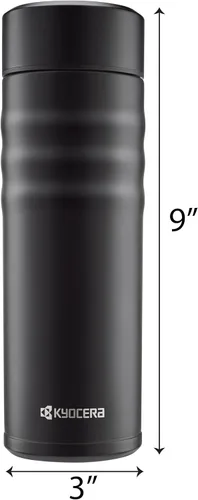 Miniatura 10 de Kyocera Taza de viaje con tapa giratoria, 17oz, negro azabache