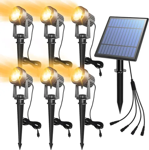 Miniatura 12 de APONUO Focos Solares - Luces Solares 2 en 1 para Paisaje de Exterior con Iluminación Ascendente, del Atardecer al Amanecer, IP65 Impermeable, Cable