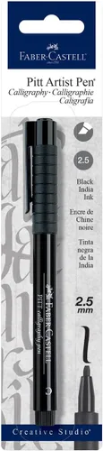 A.W. FABER CASTELL USA FC800073T FC800073 Pitt Caligrafía 0.079 in Blk Bc, Negro