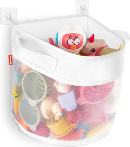 Miniatura 10 de UNEEDE Organizador de juguetes de baño, organizador de juguetes de bañera de 4.15 galones, soporte de juguetes de baño de acceso rápido para bañera