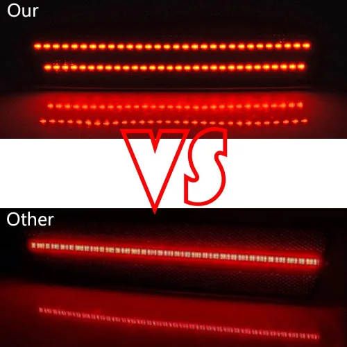 Miniatura 3 de Astra Depot 2 luces LED ahumadas de 120 luces LED LED de marcador lateral rojo para parachoques trasero compatible con Ford Mustang Base
