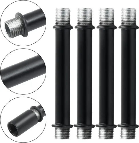 Miniatura 4 de BokWin Varilla de extensión de lámpara M10 con conector, varillas de extensión colgantes negras de repuesto para luces (3.15 pulgadas de longitud)