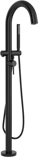 American Standard T064951.243 Kit de acabado contemporáneo redondo para llenado de tina independiente para válvula de entrada Flash, negro mate