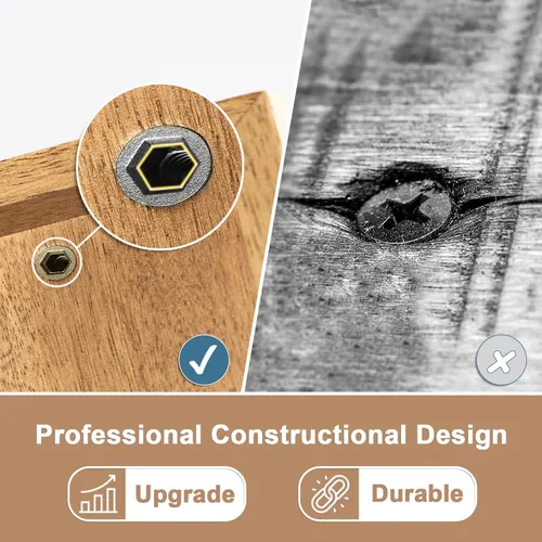 Miniatura 5 de Zapatero de madera maciza, 2 niveles, de madera real, resistente, organizador de zapatos, para entrada, pasillo, vestíbulo, sala de estar, Natural