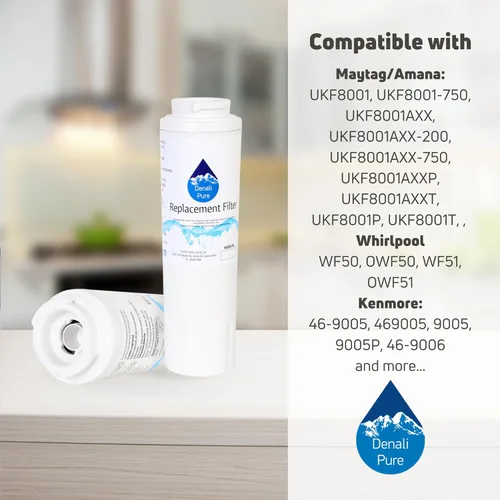 Miniatura 9 de KitchenAid KBFA25ERSS01 - Paquete de 3 filtros de agua de repuesto para refrigerador, compatible con cartucho de filtro de agua KitchenAid 4396395