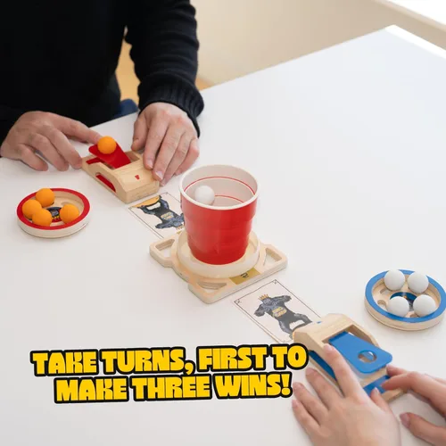 Miniatura 2 de King Pong - Juego de mesa original para niños, adolescentes y adultos 1-4 jugadores Juego basado en habilidades Muchas formas de jugar Juego