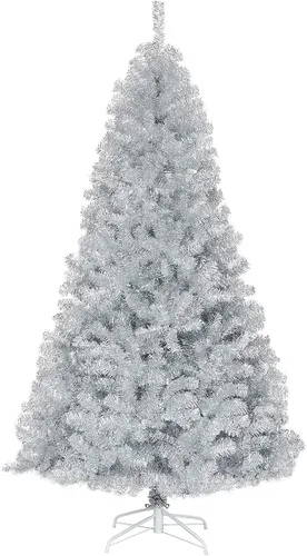 Miniatura 36 de Goplus Árbol de Navidad negro sin luz de 7.5 pies, árbol de Halloween artificial con 1258 puntas de rama, soporte de metal, árbol completo
