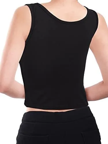 Miniatura 5 de 4 Pieces Women Basic Crop Tank Top Short Sleeveless Sports Crop Top