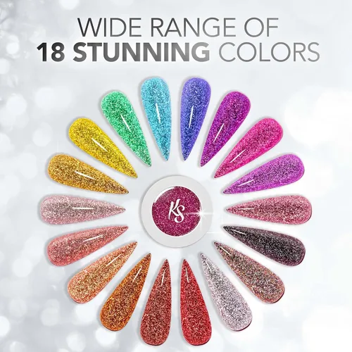 Miniatura 2 de Kiara Sky Diamond FX Acrylic - Polvo acrílico reflectante con purpurina para uñas - A-Peel-In