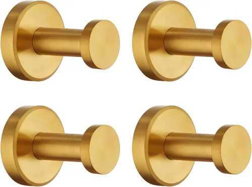 Miniatura 10 de APLusee Gancho para toallas de baño negro mate para baño, paquete de 2 ganchos de acero inoxidable, perchas de pared resistentes montadas en la pared