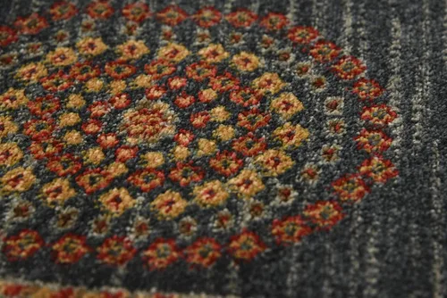 Miniatura 10 de Unique Loom Fars Collection - Alfombra moderna con diseño tribal de medallón con tonos naturales, 2 pies 7 pulgadas x 10 pies 0 pulgadas, azul