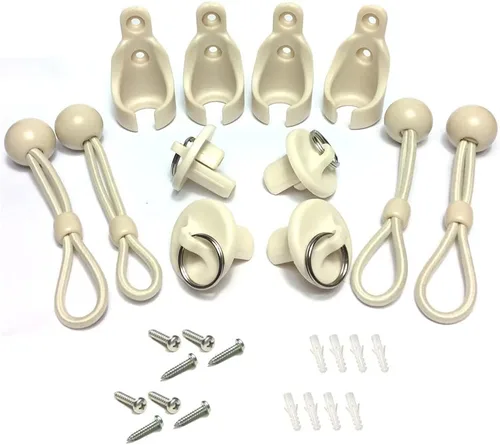 Miniatura 13 de Kit elástico, negro, resistente a la intemperie, para persianas enrollables exteriores Coolaroo