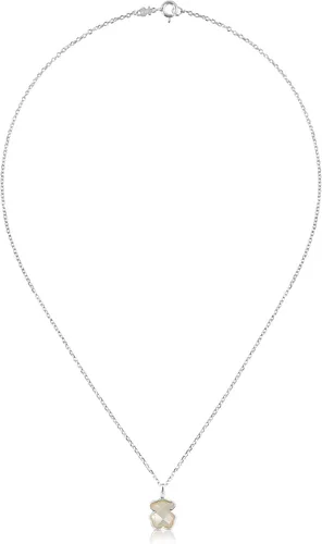 Miniatura 3 de TOUS joyería collar de plata esterlina Icon blanco y negro con dije de mini oso