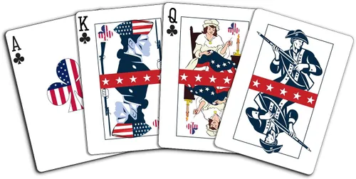 Miniatura 2 de Military Gift Shop Cartas de jugar con bandera estadounidense azul - Gráficos patrióticos - Calidad premium - Regalos para veteranos para hombres