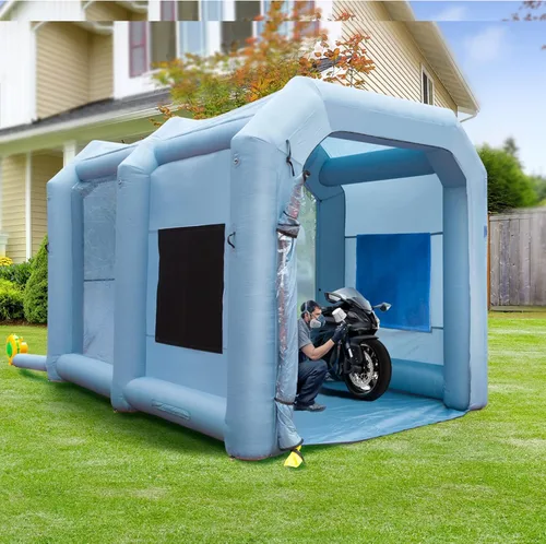 Miniatura 8 de VEVOR - Carpa inflable para pintar con pistola de 13x10x9 pies, cabina de pulverización inflable, carpa de pistola de pintura para automóviles