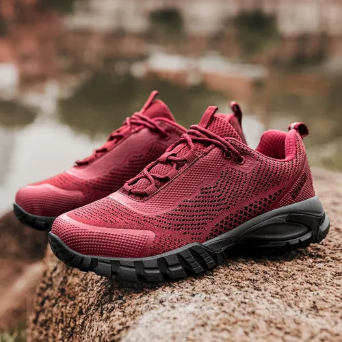 Miniatura 10 de ulogu Zapatos de senderismo impermeables para hombres y mujeres, cómodos, ligeros, antideslizantes, para caminar todo el día, para trabajar y caminar
