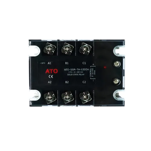 Miniatura 7 de Relé de estado sólido ATO SSR-60DA CC a CA, relé trifásico con indicador LED, entrada 3-32V CC, salida 24-480V CA (60A)