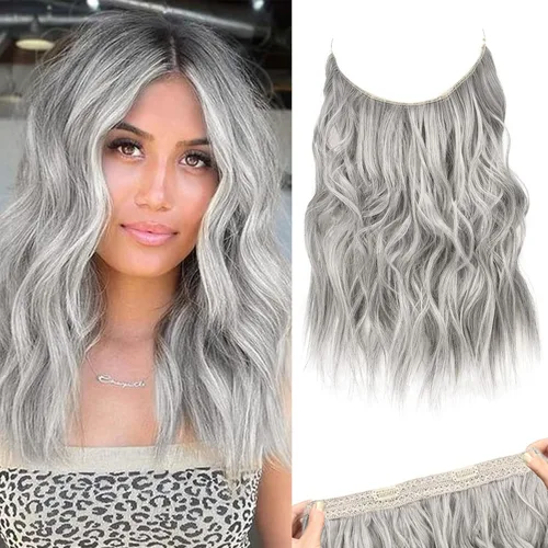 Miniatura 23 de REECHO Extensiones de cabello con alambre invisible con trama de encaje más delgada y suave