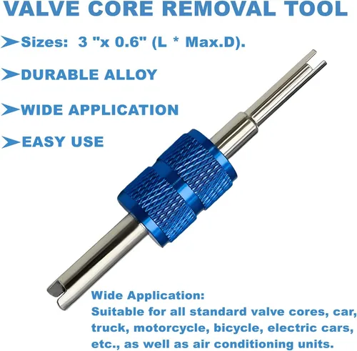 Miniatura 3 de Extensiones de vástago de válvula doble, juego de 2 piezas, resistente, extensores de vástago de válvula de doble rueda de metal de 180 grados