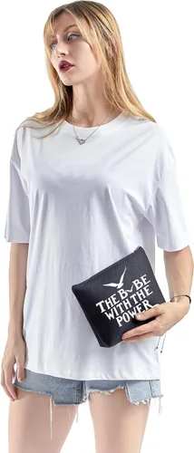 Miniatura 3 de TSOTMO Mercancía de la película inspirada en la bolsa de cosméticos de la película para los fanáticos Bolsa de maquillaje feminista, Negro, Power Blk