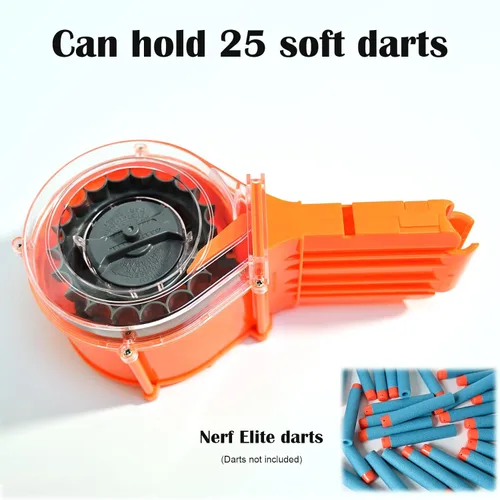 Miniatura 2 de Tambor de dardos, 25 dardos, accesorio para lanzadores Nerf N-Strike Elite