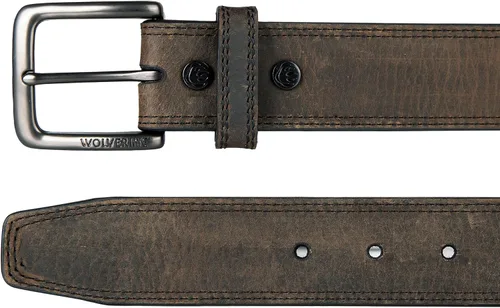 Miniatura 2 de Wolverine Men's Full Grain Leather Work Belt Workwear Heavy Duty Utility Rugged Durable Metal Buckle