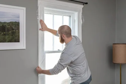 Miniatura 6 de Duck Kit de aislamiento de ventanas de marca – Kit de sellado de invierno para hasta 10 ventanas – Película retráctil enrollada se corta a medida