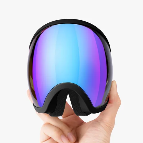 Miniatura 3 de Gafas de esquí, gafas de snowboard para hombres, mujeres, adultos, jóvenes y mayores de 15 años, gafas de esquí de nieve 05. Marco blanco/Lente