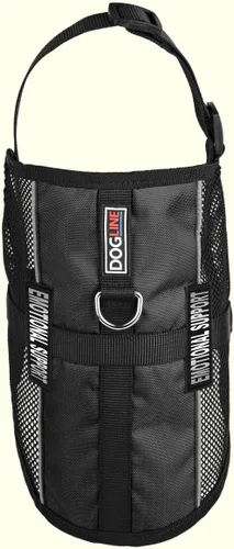 Miniatura 6 de DogLine 13"-16" maxaire Malla Chaleco para perros y 2 Apoyo emocional extraíbles Parches, Negro