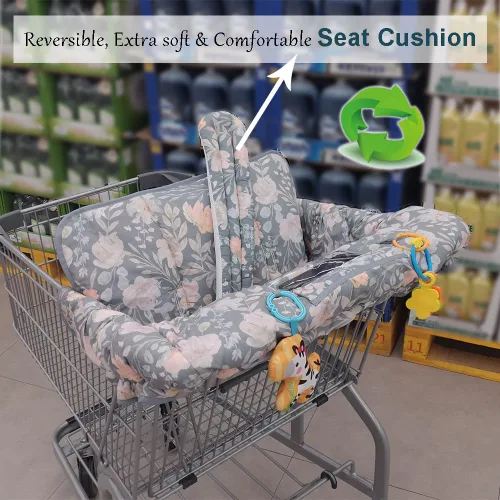 Miniatura 4 de ICOPUCA Funda para carrito de compras para bebé, funda de carrito 2 en 1 para bebés y silla alta, funda acolchada para asiento de carrito