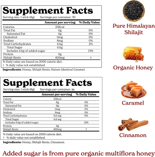 Miniatura 2 de Better Alt Paquete de 2 palitos Shilajit del Himalaya puro (canela + caramelo) Fácil de consumir 60 barras para impulso de energía y apoyo