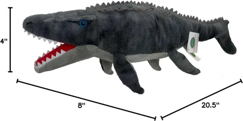Miniatura 2 de Adore - Juguete de peluche de dinosaurio Moby The Mosasaurus de 21 pulgadas