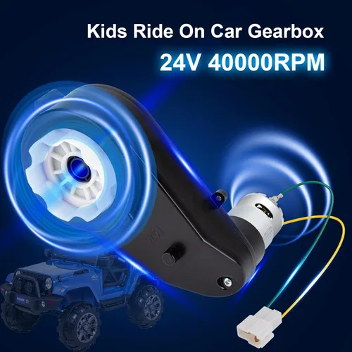 Miniatura 7 de Caja de cambios de motor de CC de 24 V RS555 40000 RPM adecuada para niños, accesorios de SUV de alta velocidad, RS555 de 24 V, caja de cambios