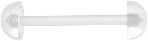 Miniatura 5 de Oasis Plus Piercing de media bola para pezón, 10 unidades, 14G, transparente, flexible, para pezón, 0.236 in, media bola, Plástico