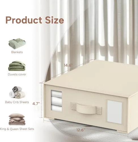 Miniatura 4 de Criusia Organizadores y Almacenamiento de Sábanas, Paquete de 4 Organizadores Plegables para Armario de Ropa Blanca – Soporte de Ropa de Cama