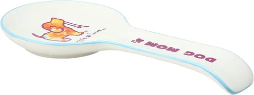 Miniatura 2 de Pavilion Gift Company - Dog Mom-Tie Dye - Soporte para cucharas de 9.25", blanco