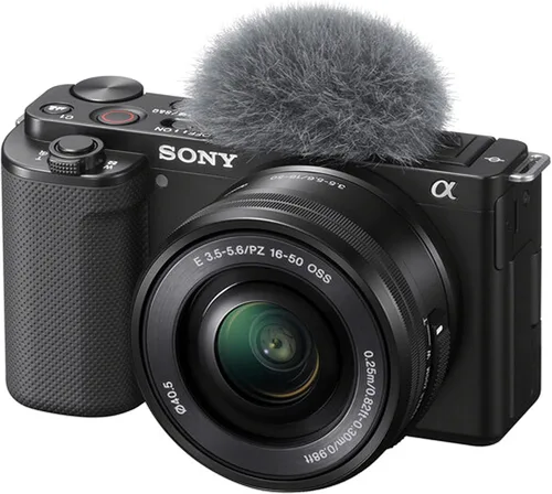 Miniatura 2 de Sony ZV-E10 - Cámara sin espejo con lente de 0.630-1.969 in + memoria de 64 GB + funda, cápsula de agarre estable + filtros + 2 baterías + más