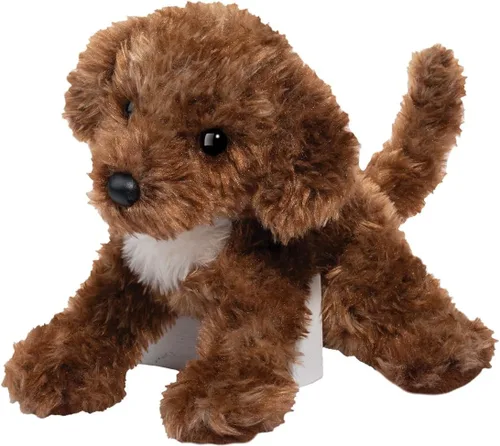 Douglas Darby Doodle - Animal de peluche suave y rizado para cachorros, diseño flexible realista para niños y amantes, 16 pulgadas