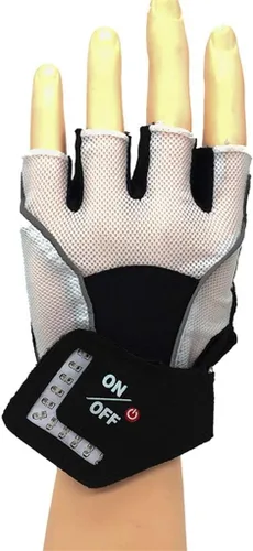 Miniatura 7 de 1 par inteligente LED luz de advertencia de señal de giro al aire libre guantes de montar bicicleta ciclismo traje medio dedo guantes adultos