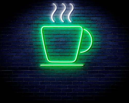 Miniatura 22 de ADVPRO Taza de café Tienda Flex Silicona LED Letrero de neón azul y rojo st16s33-fnu0041-br
