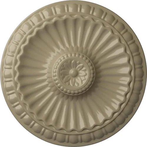 Miniatura 103 de Ekena Millwork CM11LI Medallón de techo Linus, 11 1/4"OD x 1 1/8"P 11 1/4", imprimado en fábrica Primed