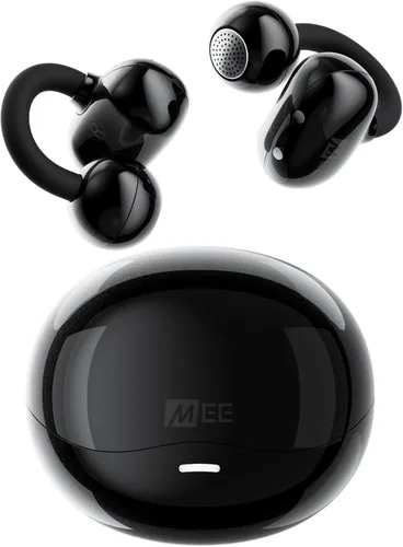 MEE audio Pebbles Air Open Ear True Wireless - Auriculares Bluetooth 5.3 ligeros con micrófono y reducción de ruido de llamadas para gimnasio,